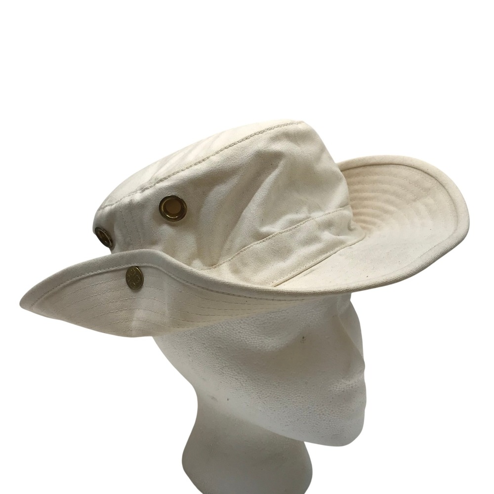 Tilley Endurables T3 Cotton Duck Hat Cream Wide Brim Snap Up Safari Made Canada